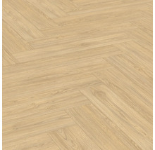 Läggning av ljust laminat i fiskbensmönster