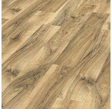 Närbild av laminatgolv med träutseende