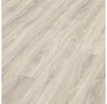 Ljust laminatgolv med träutseende lagt