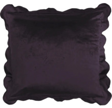 Fyrkantig prydnadskudde med volangkant