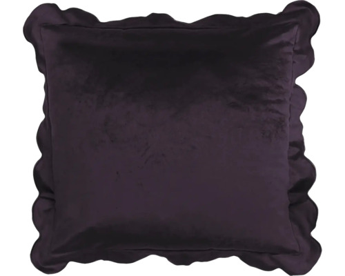 Fyrkantig prydnadskudde med volangkant