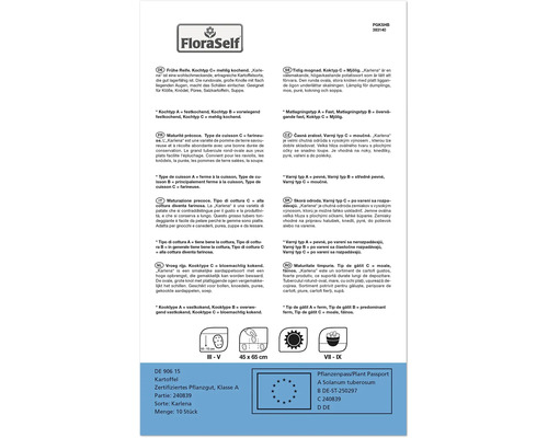 Information om potatissorten Karlena, inklusive mognadstid, kokegenskaper och användning.