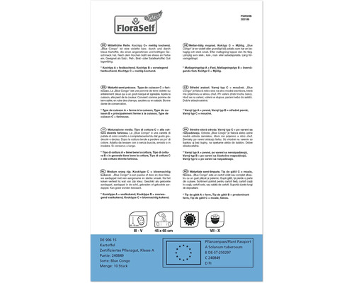 Information om Blue Congo potatis