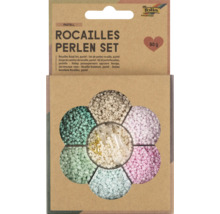 Rocailles pärlset i pastellfärger, 90 gram