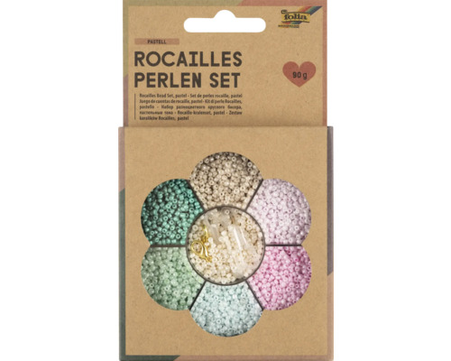 Rocaillespärlor Set Pastell
