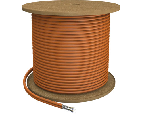 Kabeltrumma med orange kabel
