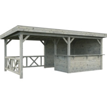 Paviljong PALMAKO Lenna 16,6 m² set 310 588x300cm doppimregnerad grå