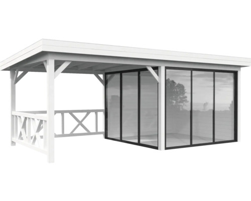 Paviljong PALMAKO Lenna Slide 16,6m² set 402 588x300cm vit