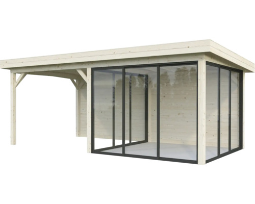 Paviljong PALMAKO Lenna Slide 16,6m² set 406 588x300cm obehandlad