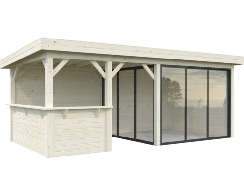 Paviljong PALMAKO Lenna Slide 16,6m² set 407 588x300cm doppimpregnerad