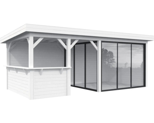 Paviljong PALMAKO Lenna Slide 16,6m² set 407 588x300cm vit