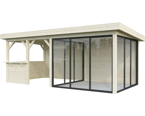 Paviljong PALMAKO Lenna Slide 16,6m² set 408 588x300cm doppimpregnerad