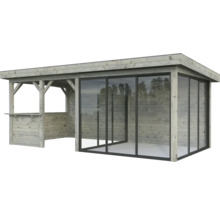Paviljong PALMAKO Lenna Slide 16,6m² set 408 588x300cm doppimpregnerad grå