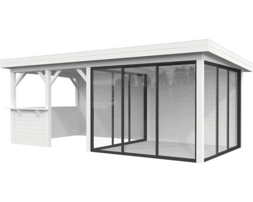 Paviljong PALMAKO Lenna Slide 16,6m² set 408 588x300cm vit