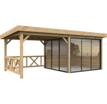 Paviljong PALMAKO Lenna Slide 16,6m² set 403 588x300cm doppimpregnerad brun