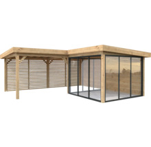 Paviljong PALMAKO Lenna Slide 24,9m² set 411 588x588cm doppimpregnerad brun