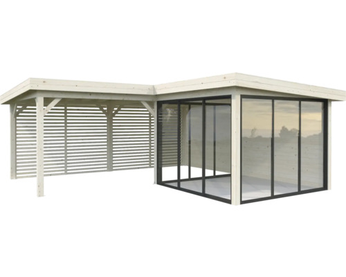 Paviljong PALMAKO Lenna Slide 24,9m² set 411 588x588cm obehandlad