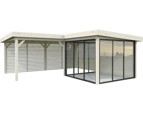 Paviljong PALMAKO Lenna Slide 24,9m² set 411 588x588cm doppimpregnerad