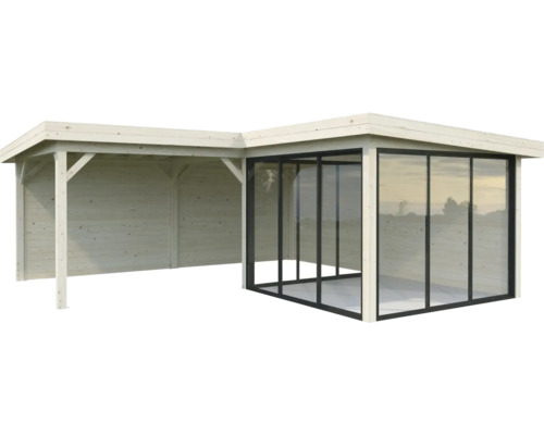Paviljong PALMAKO Lenna Slide 24,9m² set 412 588x588cm obehandlad