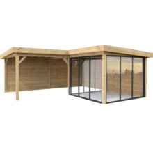 Paviljong PALMAKO Lenna Slide+ 24,9m² set 712 588x588cm doppimpregnerad brun