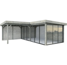 Paviljong PALMAKO Lenna Slide 24,9m² set 414 588x588cm doppimpregnerad grå