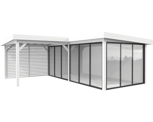 Paviljong PALMAKO Lenna Slide 24,9m² set 414 588x588cm vit