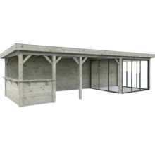 Paviljong PALMAKO Lenna Slide+ 24,9m² set 716 876x300cm doppimpregnerad grå