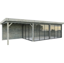 Paviljong PALMAKO Lenna Slide+ 24,9m² set 717 876x300cm doppimpregnerad grå