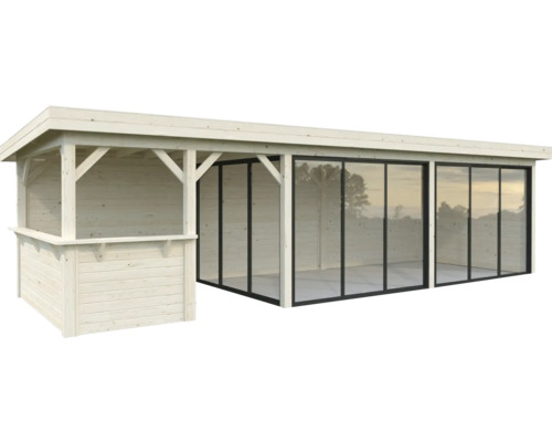 Paviljong PALMAKO Lenna Slide 24,9m² set 419 876x300cm obehandlad