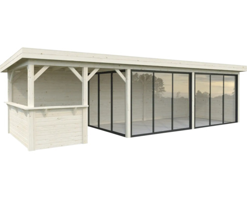 Paviljong PALMAKO Lenna Slide 24,9m² set 419 876x300cm doppimpregnerad