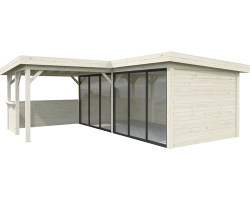 Paviljong PALMAKO Lenna Slide 24,9m² set 422 588x588cm obehandlad