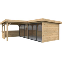 Paviljong PALMAKO Lenna Slide+ 24,9m² set 722 588x588cm doppimpregnerad brun