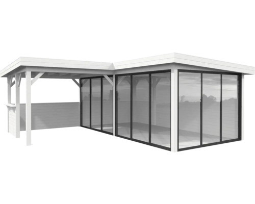 Paviljong PALMAKO Lenna Slide 24,9m² set 423 588x588cm vit