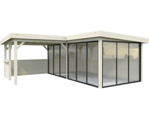 Paviljong PALMAKO Lenna Slide 24,9m² set 423 588x588cm obehandlad