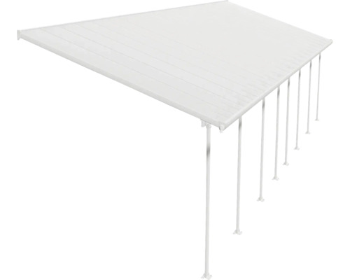 Tak med stödjande pelare