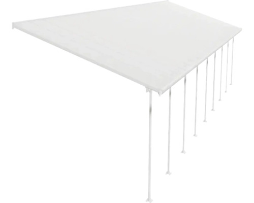 Vitt partytält med stänger