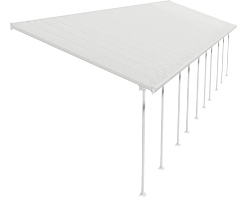 Fristående terrassöverdrag med stödjande stolpar