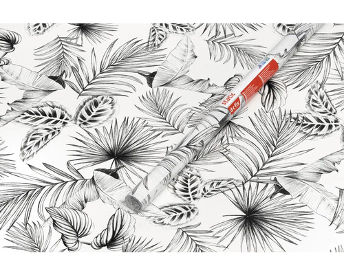 Självhäftande film med tropiskt växtmönster