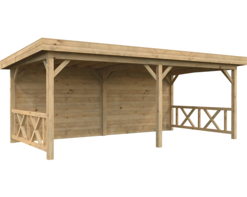 Paviljong PALMAKO Lenna 16,6m² set 308 588x300cm doppimpregnerad brun