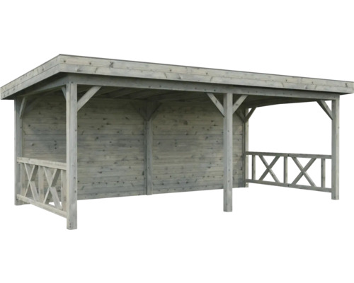 Paviljong PALMAKO Lenna 16,6m² set 308 588x300cm doppimpregnerad grå