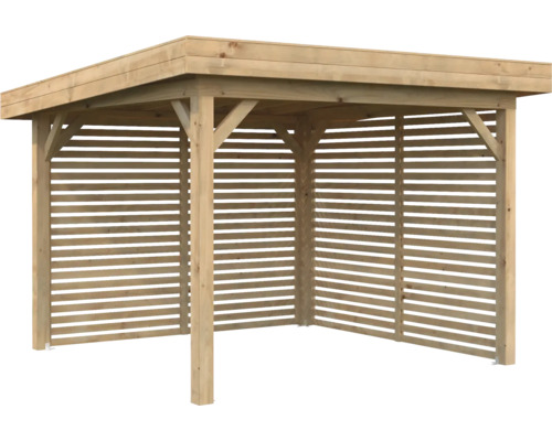 Paviljong PALMAKO Lenna 8,3m² set 302 300x300cm doppimpregnerad brun
