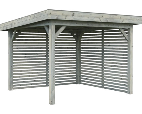 Paviljong PALMAKO Lenna 8,3m² set 302 300x300cm doppimpregnerad grå