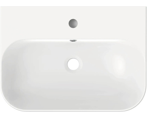 Ovanifrån av ett tvättställ i keramik