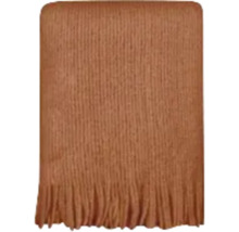 Brun soffilt med fransar