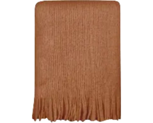 Brun soffilt med fransar