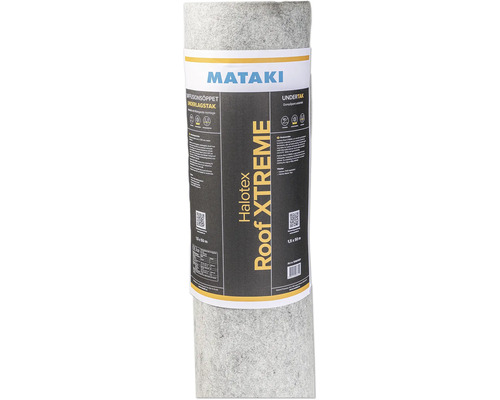 Underlagstak MATAKI Halotex Roof Xtreme diffussionsöppet 1,5x50m Rulle underlagsduk Mataki Halotex Roof Xtreme