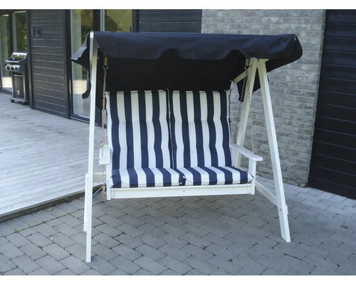 Hammock EDEN WOOD Mellby 2-sits vit utan tak & dynor