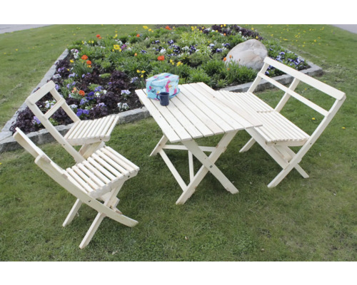 Möbelset EDEN WOOD Torparen 1st bord, 1st soffa & 2st stolar natur
