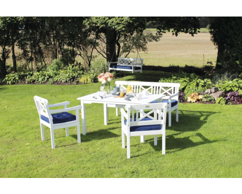 Möbelset EDEN WOOD Holmsund 1st bord, 2st fåtöljer & 1st 3-sits soffa utan dynor vit Möbelset EDEN WOOD Holmsund 1st bord, 2st fåtöljer & 1st 3-sits soffa utan dynor vit