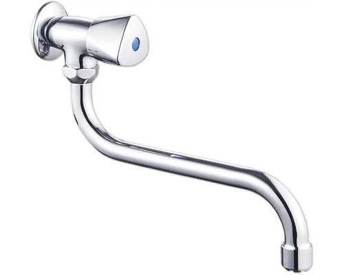 Kallvattenkran SERIES Subra vägg krom blank Tvättställsblandare med ettgrepp för väggmontage